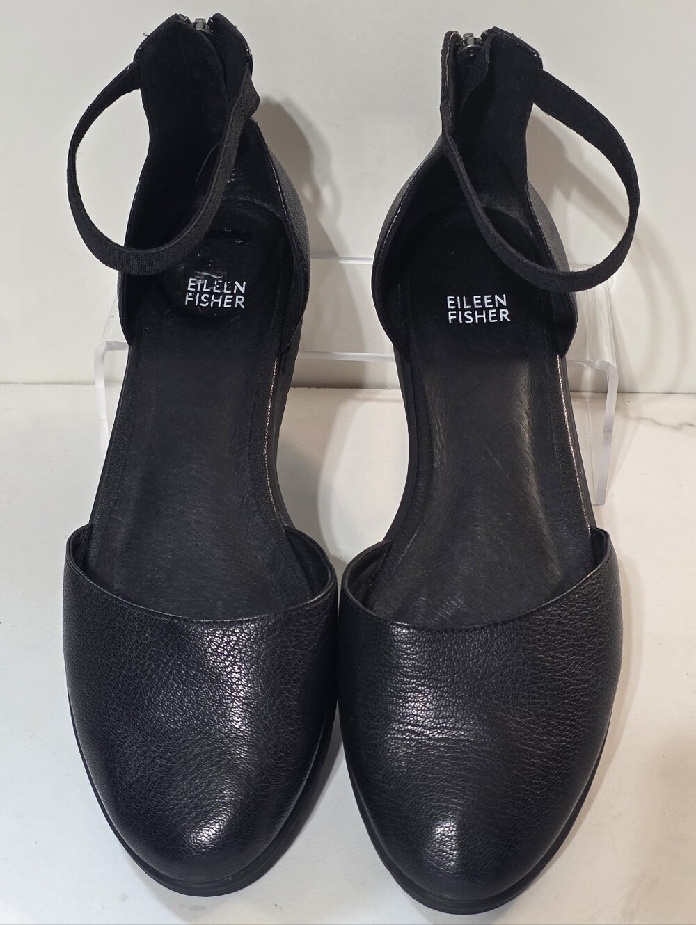 EILEEN FISHER SUE ANKLE STRAP FLATS SZ 10 - Picture 2 of 9